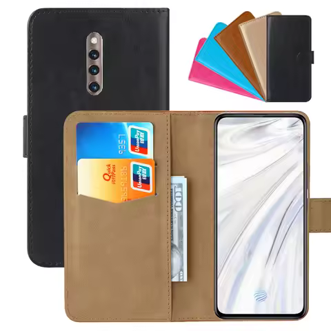 Luxury Wallet Case For Vivo X27 Pro PU Leather Retro Flip Cover Magnetic Fashion Cases Strap