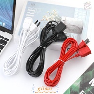 GILDAI AC Power Cord, 2/3/5m Two-pin Power Extension Cord, Copper PVC Wire