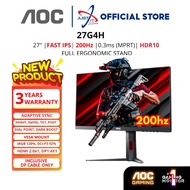 AOC 27G4H (0.3MS@200HZ) / 27G4X (0.5MS@180HZ) 27" GAMING MONITOR (27" IPS FHD / Adaptive sync / HD M