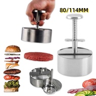 80MM 114MM Stainless Steel Patty Burger Mold/ Beef Burger Mold Round Burger Maker Patty Press