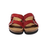 Buckenboken Two-Buckle Suede Wine Red Slippers 34-46 Size 7IH2