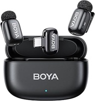 BOYA mini Microphone wireless for iPhone, Andriod, Mini Mic 5g Ultralight, Lavalier Microphone, AI V