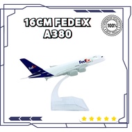 16CM FEDEX AIRBUS A380 SCALE 1:400 METAL AIRCRAFT REPLICA DIECAST COLLECTIBLE DISPLAY PLANE TOY