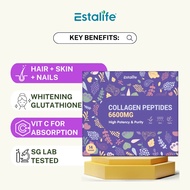 Estalife Collagen Peptides 6600MG | Vitamin C + Whitening Glutathione + Grape Juice | 胶原蛋白
