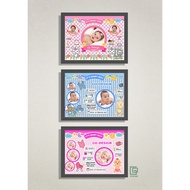 Home Baby Biodata - Custom Baby Biodata Frame - Baby Bio