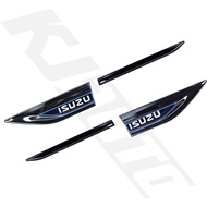 Isuzu Car Stainless Steel Car Door Fender 3D Metal Side Logo Sticker（Left And Right) Creative Metal 