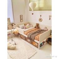 Children's Bed Boys Girls Tatami Platform Bed Montessori High Box Bedroom Bed New Style Small Apartm