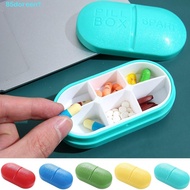 DOREEN1 Pill Container, Mini Capsule Shape 6 Lattices Pill Box, Cute Dustproof Plastic Medicine Case Travel