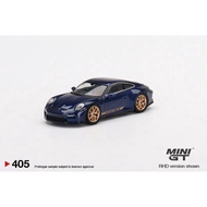 MINI GT Porsche 911 (992) GT3 Touring Gentian Blue Metallic MGT00405