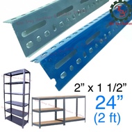 ( 2ft ) 2” x 1 1/2” Slotted Angle Bar DIY Rack Multipurpose Angle Iron 2” x 1 1/2”x 24”