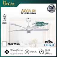 DEKA FIERO Fan FIERO ALVIA 56 Inch 5 Blades 24 Speed DC Motor With Remote Control Ceiling Fan Kipas 