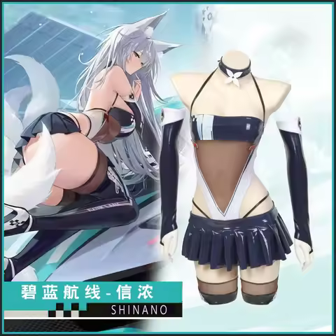 Game Azur Lane Shinano Racing Suit Cosplay Costume Uniform Dress Top Halloween Party Outfit Women Cl