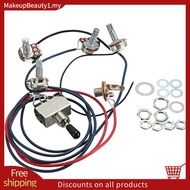 Lp Electric Guitar Pickups Wiring Harness Kit 2T2V 500K Pots 3 Way Switch With Jack For Dual Humbuck