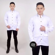 BAJU Jasko Polos - Jas Koko Putih / hitam jasko muslim pria