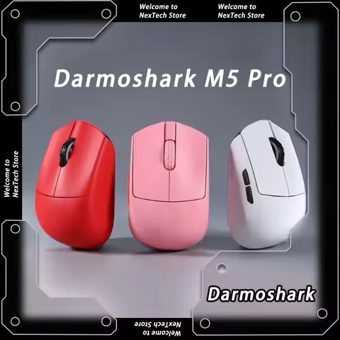Darmoshark M5 PRO Wireless 8k Gaming Mouse PAW3950 Tri-Mode 38g Lightweight Ergonomic Custom Mouse L
