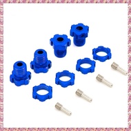 [W Y D H] 4Pcs 17mm Hex Nuts Splined Wheel Hubs 5353X for RC  1/10 E- Summit E-  3.3  Pro ,dark blue