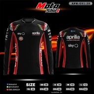 Aprilia Racing Team Sport Racing Tshirt Jersey Microfiber Round Neck T-shirt