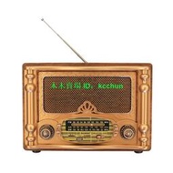 銷售FM/AM/SW三波段帶MP3播放復古藍牙多功能插卡木箱收音機