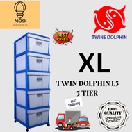 5 Tier Plastic Drawer Twin Dolphin GH Series CABINET STORAGE DRAWER PLASTIC RACK LACI PLASTIK ALMARI