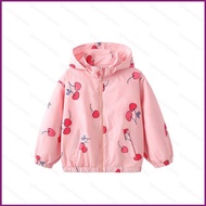 YT2 Girls Cartoon Cherry Hooded Coat Children Winter Outdoor Zipper Jacket Malwee YT2