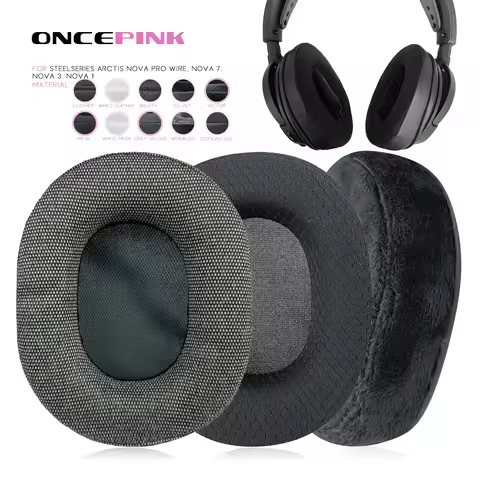 Oncepink Replacement Ear Pads for Steelseries Arctis Nova Pro Wire, Nova 7, Nova 3, Nova 1 Headphone