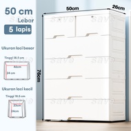 SaveMall Rak Penyimpanan Laci Plastik Loker Plastik lemari baju plastik Laci plastik Lemari pakaian 