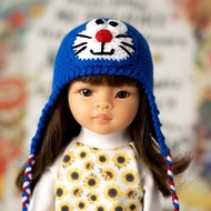 Doraemon cat hat for doll Paola Reina, Siblies, Little Darling, animals hat, 针织帽