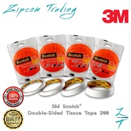 3M Scotch 200 Double-Sided Tissue Tape 3m Double Sided Tape 3m Tape (6mm , 12mm ,18mm , 24mm)