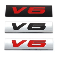 1 x Metal V6 Logo Car Auto Motorcycle Sticker Badge Decal V6 Logo Emblem Sticker