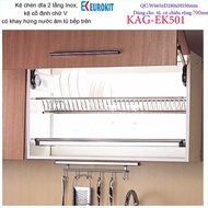 V-shaped built-in dish rack KAG-EK501-70cm, 2-tier Eurokit high-quality polished stainless steel dis