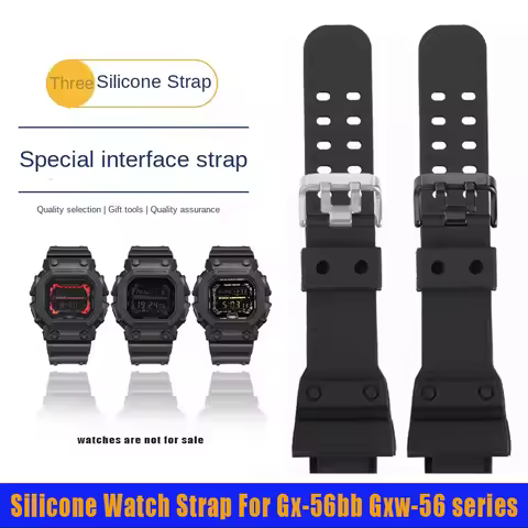 Bracelet Accessories For Casio Gshock Large Square Silicone Watch Strap Gx-56bb Gxw-56 Large G Rubbe