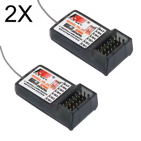 2PCS Flysky Receiver FS-R6B Long Range AFHDS 6CH 2.4G For FS-i10,FS-i8,FS-i6X