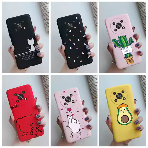 For Honor X9a 5G Case RMO-NX1 Cute Cat Cactus Back Cover Soft Silicone Funda For Honor X9 5G ANY-NX1