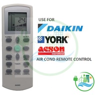 Spot DAIKIN / YORK / ACSON AIR CONDITIONER AIR-COND REMOTE CONTROL (GA) *OEM*