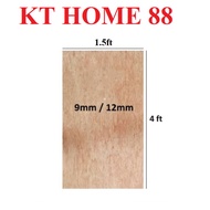 [1 1/2ft x 4ft] Papan Plywood / Solid Plywood 9mm 12mm