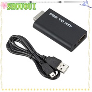 SHOUOUI Converter, 480i/480p/576i HD Cable Adapter, Plug and Play PS2 to HDMI 3.5mm Audio Output Gam