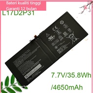 Benar Tablet Bateri L17D2P31 7.7V/35.8Wh/4650mAh For Yoga Book C930 YB-J912F YB-J912L Notebook