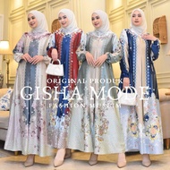 BK87YT Latest Premium MEDINNA Silk Gamis |Latest floral patterned Gamis | Premium Silk Ethnic Motif 