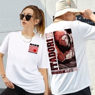 Anime Characters Graphic Tee Unisex Oversize White Fashion Casual T Shirt Streetwear Luffy One Piece T Shirt Lelaki Plus Size t shirt design template