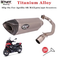 Slip On For Aprilia sr max250 srmax300 Scooters Motorcycle Exhaust System Modified Escape Titanium Alloy Front Link Pipe