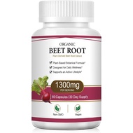 Beetroot, Organic Beet Root Capsules, 1300mg, Non-GMO & Gluten Free, Beet Root , Beet Root  for Wome