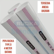 PRODUK UNGGULAN!!! Pipa 3" Pipa Rucika D 3" inch Per Batang 4 Meter Pipa PVC Rucika