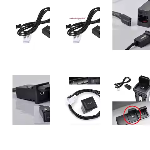 Car Cable Adapter Switch AUX Cable Extention Panel for For VW1 Golf R MK6 MK5 RCD310 RCD510 RNS315
