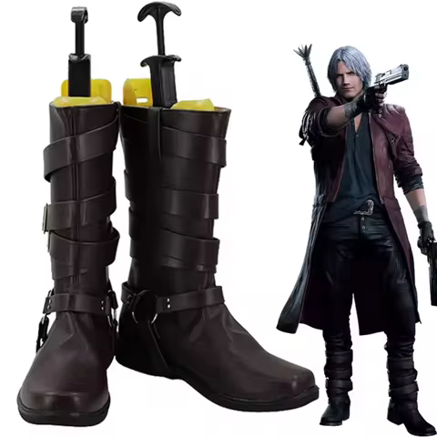 Dante Cosplay Anime Game DMC 5 Cosplay Fantasia Shoes Boots Halloween Carnival Party Shoes