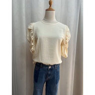 X Iao MA Sweet Princess Sleeve Round Neck Shape Top Half S