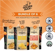 [Bundle of 6] 2 x Salted Egg Fish Skin &amp; 2 x Salted Egg Potato Ridges &amp; 2 x Chilli Crab Seaweed Tempura