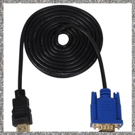 [feidan33.ph] HDTV  Gold Male To VGA HD-15 Male 15Pin Adapter Cable 6FT 1.8M 1080P