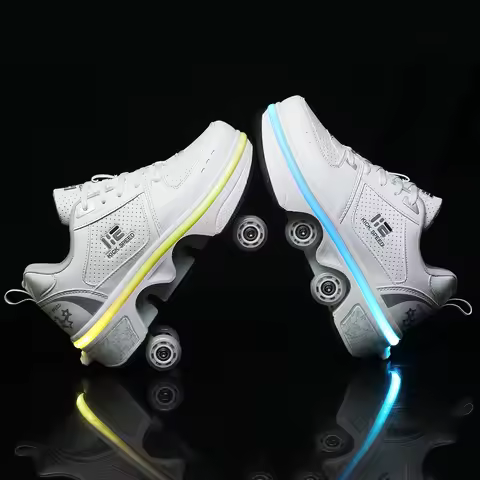 New Dual-purpose Roller Skating Deformation Shoes Double Row Roller Skating Shoes Modified Version F