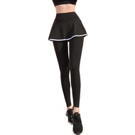 【Motion】Sports Skort Yoga Fitness Golf Tennis Running Underneath Short Skirt with Long Leggings Women's High Waist Speed Dry Pants