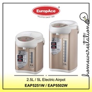 EuropAce (2.5L / 5.0L ) Electric Airpot - EAP 5251W | EAP5251W / EAP 5502W | EAP5502W (1 Year Warranty)